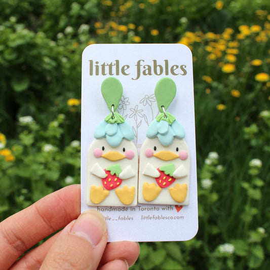Reina earrings - springtime ducks