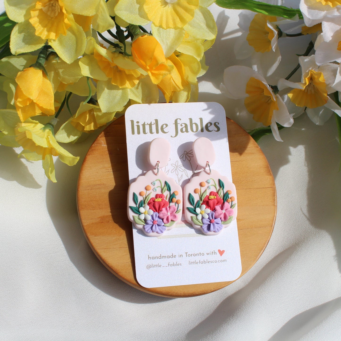 Aurora earrings - springtime florals