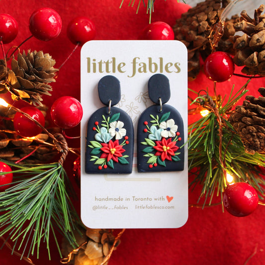 Reine earrings - Holiday florals