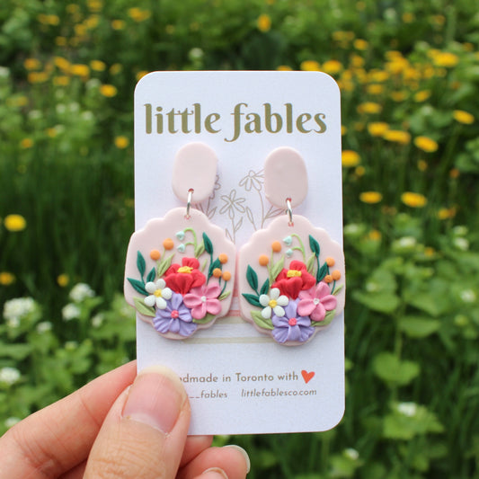 Aurora earrings - springtime florals